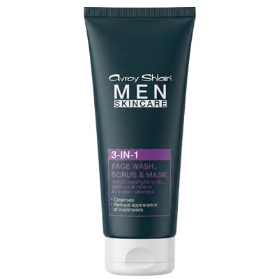 Mens 3-in-1 Face Wash, Scrub and Mask